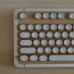 Azio Luxury Vintage Keyboard. Винтажная клавиатура с подсветкой и натуральной кожей m_15